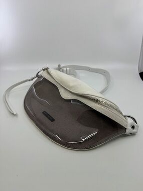 Rebecca Minkoff Bree Leather Belt Bag - White/Grey